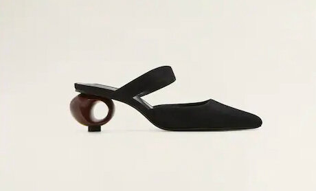 Usnjene čevlje geometrijskih pete Mango, cena 5999 rubljev