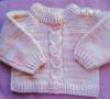 Pletene igle pulover za dojenčke s sponko ramo: Texte