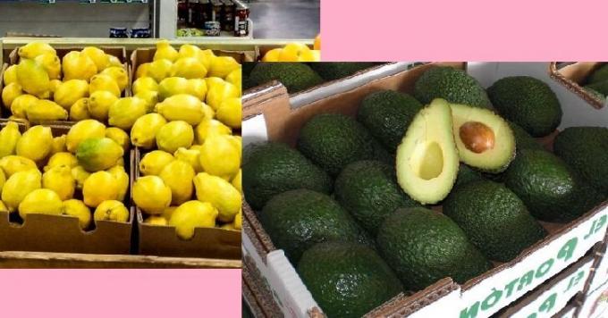 Limone in avokado v trgovinah