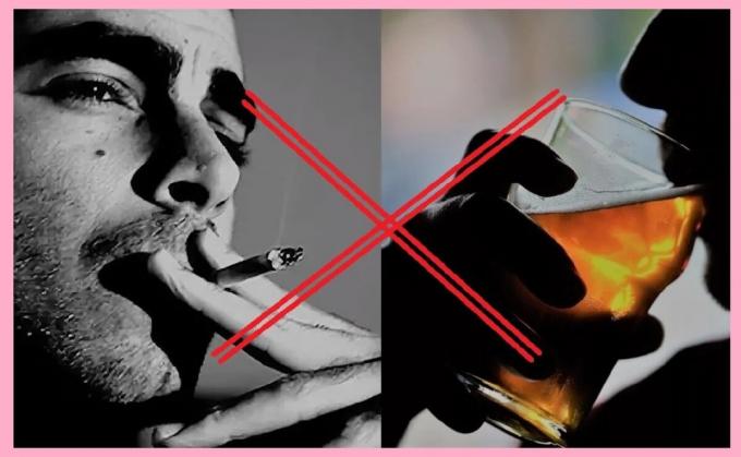 Omejitev slabe navade (kajenje cigaret in pijače, ki vsebujejo alkohol)
